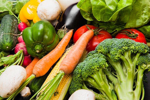 various fresh vegetables